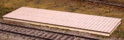 BTS (Better Than Scratch) 27402 HO Scale Flagstop Platform -- Laser-Cut Wood Kit - 40 x 12 Scale Feet