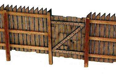 BTS (Better Than Scratch) 3029 S Scale Sawtooth Board Fence -- Laser-Cut Wood Fence - 90 Scale Feet Total