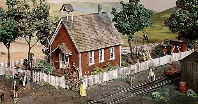 Campbell Scale Models 369 HO Scale Iowa School House -- 2-3/4 x 4-1/2"  7 x 10.8cm