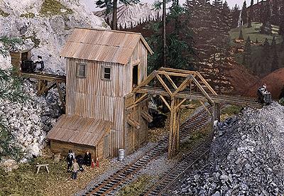 Campbell Scale Models 433 HO Scale Idaho Springs Mine -- 3 x 3-3/8"  7.7 x 8.6cm