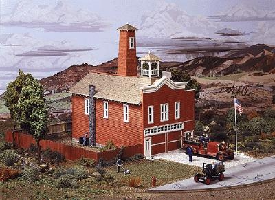 Campbell Scale Models 441 HO Scale Breckenridge Fire House -- 5 x 6-1/4"  13 x 16cm