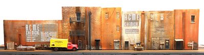 Downtown Deco 1056 HO Scale Factory Flat -- Kit - 25 x 1/2"  63.5 x 1.3cm