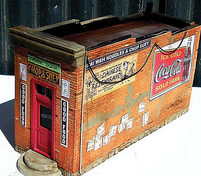 Downtown Deco 1064 HO Scale Chop Suey Take Out -- Cast-Hydrocal Kit - 1-1/2 x 3-1/2"  3.8 x 8.9cm