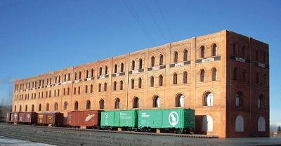 Downtown Deco 2010 N Scale Shipping Warehouse Flat -- Kit - 3-1/2 x 28"  8.9 x 71.1cm