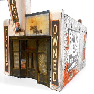 Downtown Deco 59 O Scale Von Eerie's Restaurant -- Cast-Hydrocal Kit