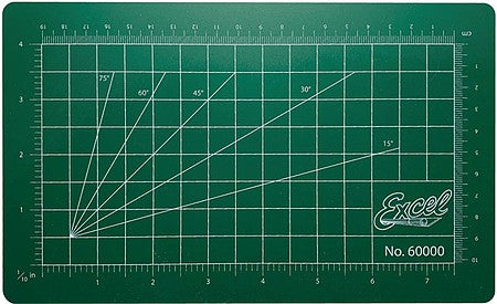 Excel Hobby 60000 All Scale Self-Healing Cutting Mat - Green -- 5-1/2 x 9" 14 x 22.9cm