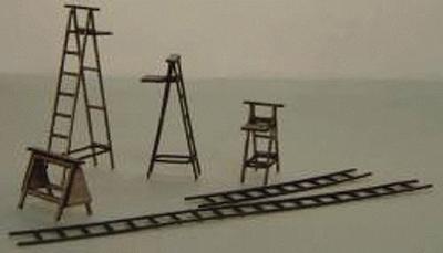 GC Laser 1101 N Scale Ladders - Kit (Laser-Cut Wood) -- Builds 22 Various Items