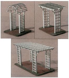 GCLaser 1234 HO Scale Pergola Set - Kit (Laser-Cut Wood)