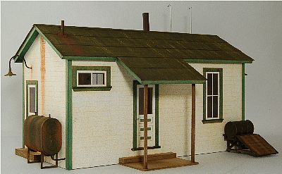 GCLaser 3909 O Scale Team Yard Office -- Kit - 7-1/2 x 4-5/8 x 4-3/4" 19.1 x 11.8 x 12