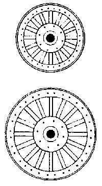 Grandt Line 30 O Scale Circus Wagon Wheels -- Baggage/Plain: 36" Front & 48" Rear - One Complete Set