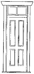 Grandt Line 3603 O Scale Station/House Door -- With Frame & Transom