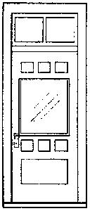 Grandt Line 3620 O Scale Door w/Transom; Denver & Rio Grande Western Type pkg(2)