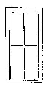 Grandt Line 3723 O Scale Rio Grande Southern-Style Depot Windows -- 2/2 Light, Scale 36 x 82" 91.4 x 208cm pkg(4)