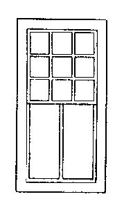 Grandt Line 3725 O Scale Rio Grande Southern-Style Depot Windows -- 2/9 Light, 36 x 76"