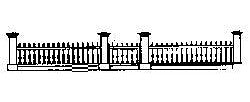 Grandt Line 5119 HO Scale Fence -- Victorian Picket Fence with Gates & Post