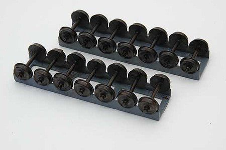 JL Innovative Design 348 HO Scale Wheel Cradles -- Unpainted Metal Castings - 2 Cradles and 14 Scale Wheelsets