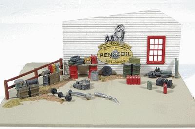 JL Innovative Design 497 HO Scale Gas Station Detail Set -- Kit