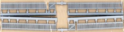 JL Innovative Design 705 HO Scale Picket Fence -- Clean White 11" pkg(2)