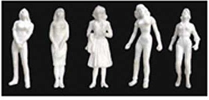 JTT Scenery 97125 1/24 Scale Human Figures - Unpainted pkg(3) -- Female (1:24)
