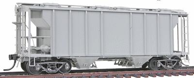 Kadee 8001 HO Scale PS-2 2-Bay Covered Hopper - Ready to Run -- Undecorated (gray)