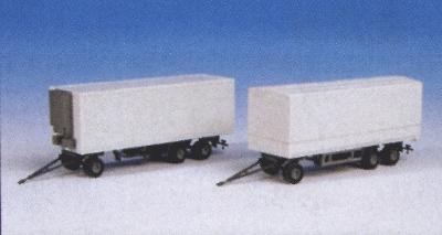 Kibri 15710 HO Scale Wiesbauer 5-Axle Low-Boy Trailer w/Crane Boom Load - Kit -- Red