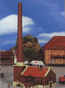 Kibri 36605 Z Scale Boiler House w/Smokestack -- 3-11/32 x 1-31/32 x 5-29/32" 8.5 x 5 x 15cm