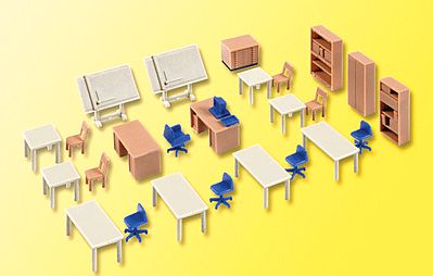 Kibri 38655 HO Scale Office Furniture - Kit -- For Technicians