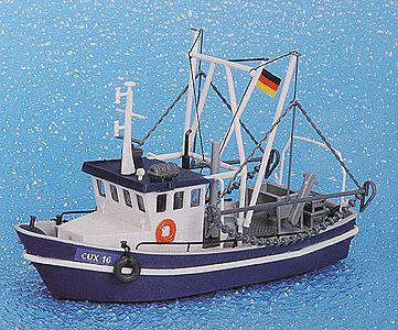 Kibri 39161 HO Scale Shrimp Boat - Kit -- CUX 16 (blue, white)