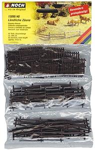 Noch 13095 HO Scale Rural Fences -- 53 Sections, Total Length: Aprrox. 290cm 114-3/16"