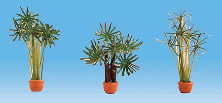 Noch 14024 HO Scale Potted Palm Trees -- pkg(3)