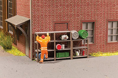 Noch 14203 HO Scale Industrial Storage Rack - Kit -- 6 Piece Set