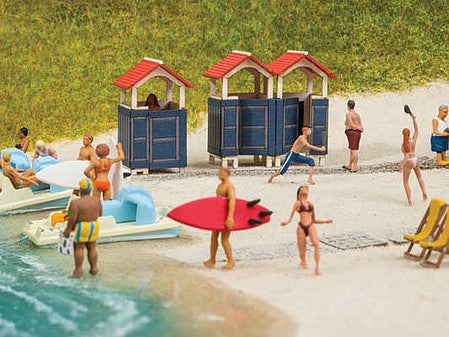 Noch 14261 HO Scale Changing Rooms - Laser-Cut Minis -- Laser-Cut Wood Kit - 1 Each: Single and Double Stall