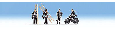 Noch 15052 HO Scale Chimney Sweeps w/Accessories -- 4 Sweeps, 2 Ladders, Hoses & Bike