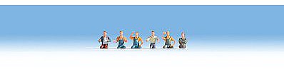 Noch 15244 HO Scale Truck Drivers & Seated Passenger without Legs -- pkg(6)