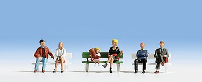 Noch 15530 HO Scale Seated People -- Set #1 pkg(6)