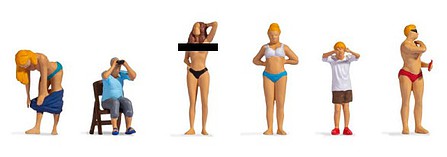 Noch 15847 HO Scale Voyeurs -- Adult Content pkg(6)