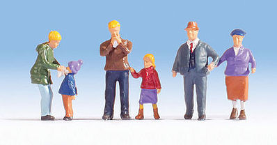 Noch 15930 HO Scale Meier Family in Winter -- pkg(6)