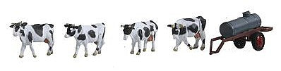 Noch 16658 HO Scale Cows at a Water Trough -- With Trailer