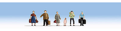 Noch 18115 HO Scale Economy Standing Passengers -- pkg(6)