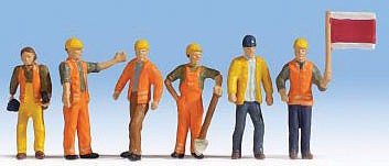 Noch 36277 N Scale Track Workers -- pkg(6)