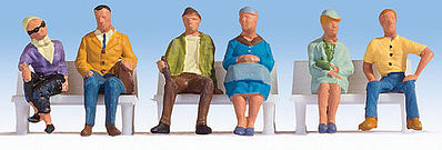 Noch 36532 N Scale Seated People -- Set #2 pkg(6)