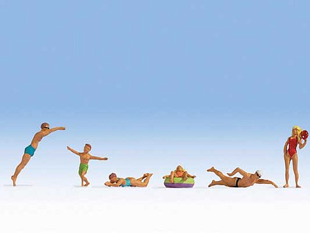 Noch 36849 N Scale Bathing - Swimming -- pkg(6)