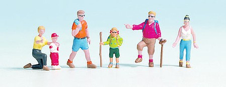 Noch 36870 N Scale Hikers -- pkg(6)