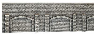 Noch 58059 HO Scale Profi-Plus Scenic Components -- Arcade Wall, Extra Long (gray) 26-3/8 x 5-1/8" 67 x 12.5cm