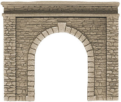 Noch 58061 HO Scale Natural-Stone Tunnel Portal -- Single-Track 5-11/16 x 4-15/16" 14.5 x 12.5cm