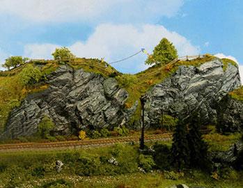 Noch 58490 HO Scale Foam Rock Formations -- Limestone Rock Wall; 13 x 7-1/8" 32 x 18cm