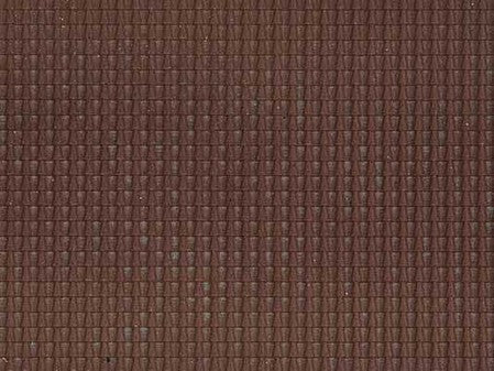 Noch 60351 HO Scale Structured Flexible 3-D Texture Sheet -- Dark Red Pantile 11 x 3-15/16" 28 x 10cm