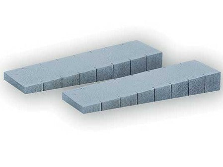 Noch 66015 HO Scale Hard-Foam Train Station Platform Straight End Ramps -- Fits Marklin C-Track - 4-1/2 x 1-1/2 x 9/16" 12 x 3.8 x 1.5cm