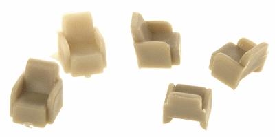 Palace Car Co 5004100 HO Scale Passenger Car Seating -- Lounge Seats pkg(100)