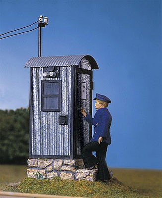 Pola 330916 G Scale Railway Telephone Shanty -- 2-3/4 x 2 x 6-1/2" 7 x 5 x 16.5cm